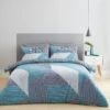 Catherine Lansfield Larsson Geo Teal Duvet Set
