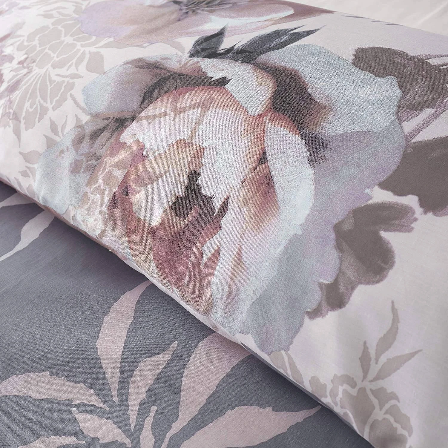 Catherine Lansfield Dramatic Floral Grey Duvet Set 3 Catherine Lansfield Dramatic Floral Grey Duvet Set - Image 3