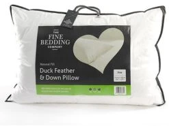 The Fine Bedding Company Duck Feather Down Pillow Pair