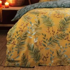 Furn Mazari Exotic Jungle Duvet Cover Set Mustard -Bedding Sale Shop 53563 25540