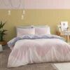 Catherine Lansfield Chevron Geo Twin Pack Duvet Sets Pink Grey