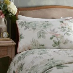 Appletree Campion Green/Coral Duvet Cover Set -Bedding Sale Shop 54058 24030