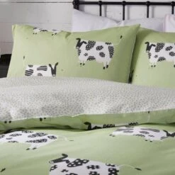 Fusion Daisy Cow Green Duvet Cover Set -Bedding Sale Shop 54065 23993