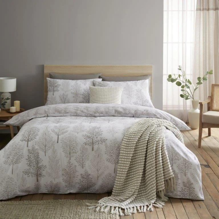 Catherine Lansfield Wilda Tree Natural Duvet Set 1 Catherine Lansfield Wilda Tree Natural Duvet Set