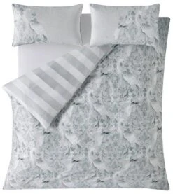 Laura Ashley Tregaron Silver Duvet Cover Set -Bedding Sale Shop 54112 23801