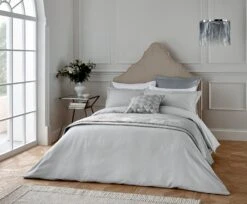 Helena Springfield Deco Stripe Silver Duvet Set
